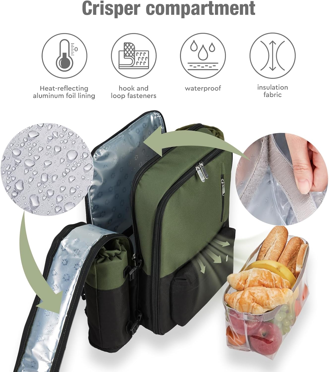 Couple Gifts 22L Picnic Basket Set, Grey Insulated Picnic Backpack for 2, Leak Proof Cooler Camping Gifts, Cool Bridal Shower Gifts Anniversary Engagement Wedding Gifts for Couples, Mr and Mrs Gifts