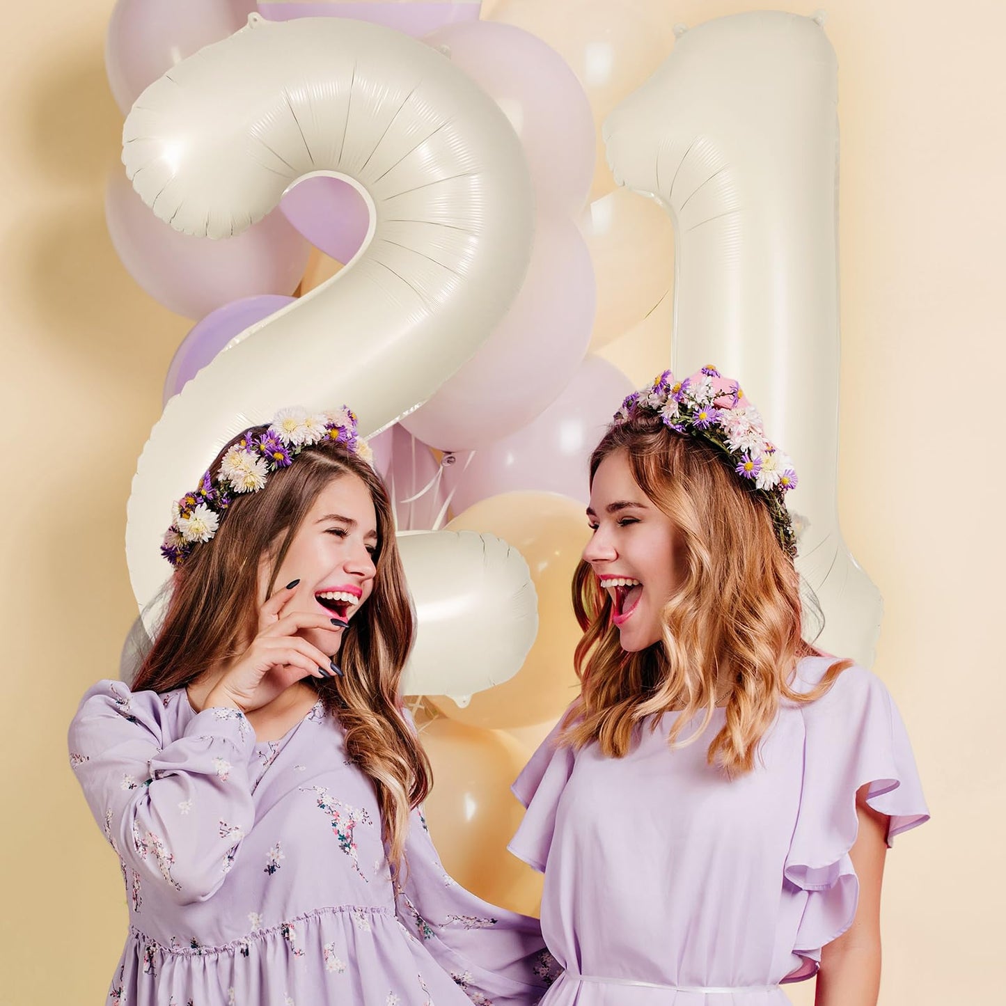 Cream Number 1 Balloon 40 Inch, Big Large Foil Helium Number Balloons, Jumbo Giant Beige Mylar Number 1 Balloons for 1st First Birthday Party Decorations Supplies Anniversary