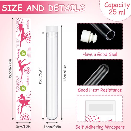 Copkim 38 Pcs Tampon Tube Set Included Plastic Travel Tube Containers for Women Tampon Reusable Wrappers(Sports Style)