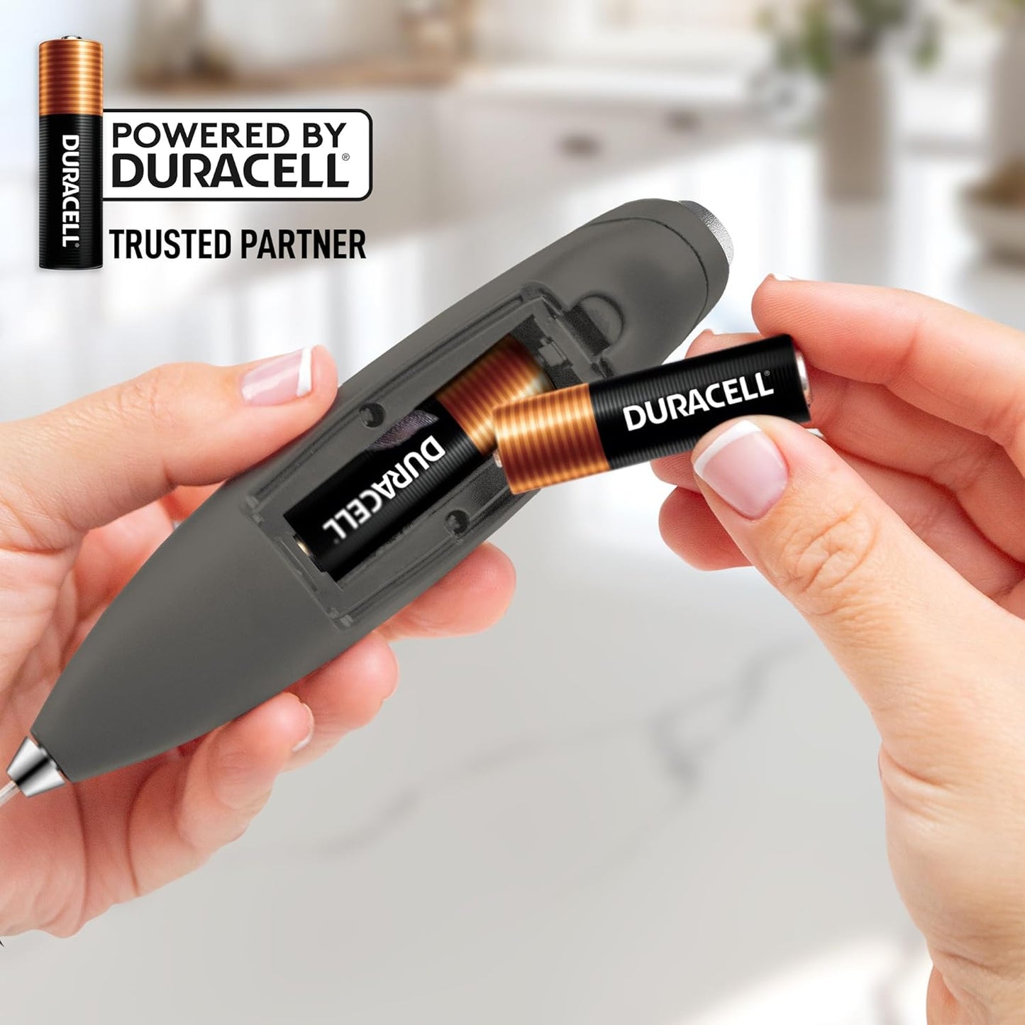 Zulay Kitchen Whisk Milk Frother - Powerful Handheld Foam Maker for Coffee, Lattes & More | Includes 4 Duracell Batteries