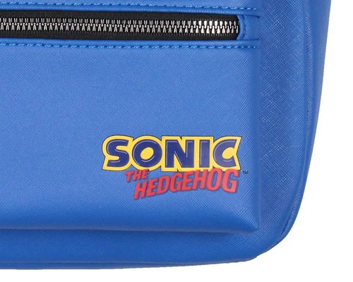 Bioworld Sonic The Hedgehog Character with 3-D Ears and Quills Mini Faux Leather Backpack For Men and Women 13"