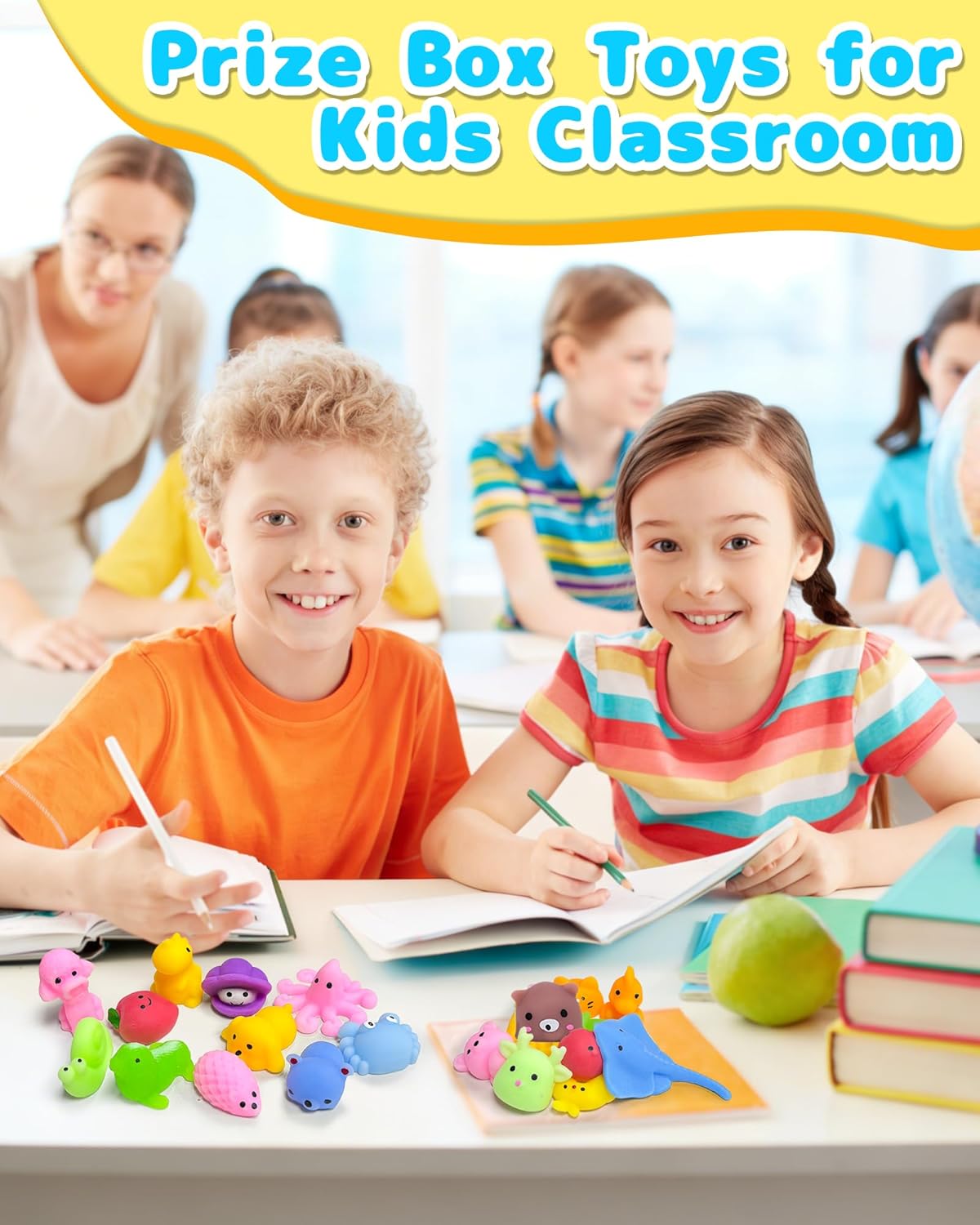 Skiennix 80 Pack Squishy Toys - Kawaii Party Favors for Kids | Mini Birthday Gifts & Classroom Prizes