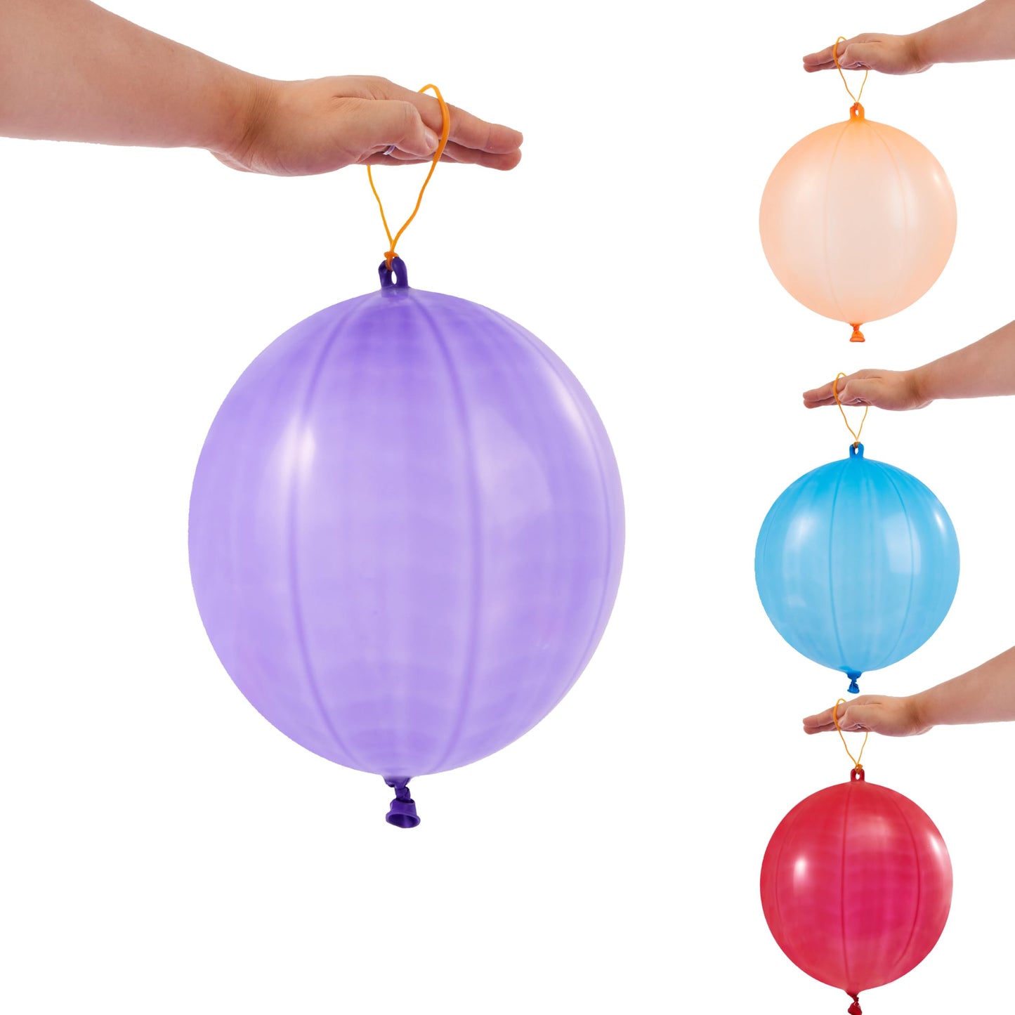 JOYIN 36 Pcs Punch Balloons, School Classroom Prizes, Heavy Duty Party Favors for Kids, Punching Balloons with Rubber Band Handle for Birthday, Goodie Bags Stuffers, Party Supplies