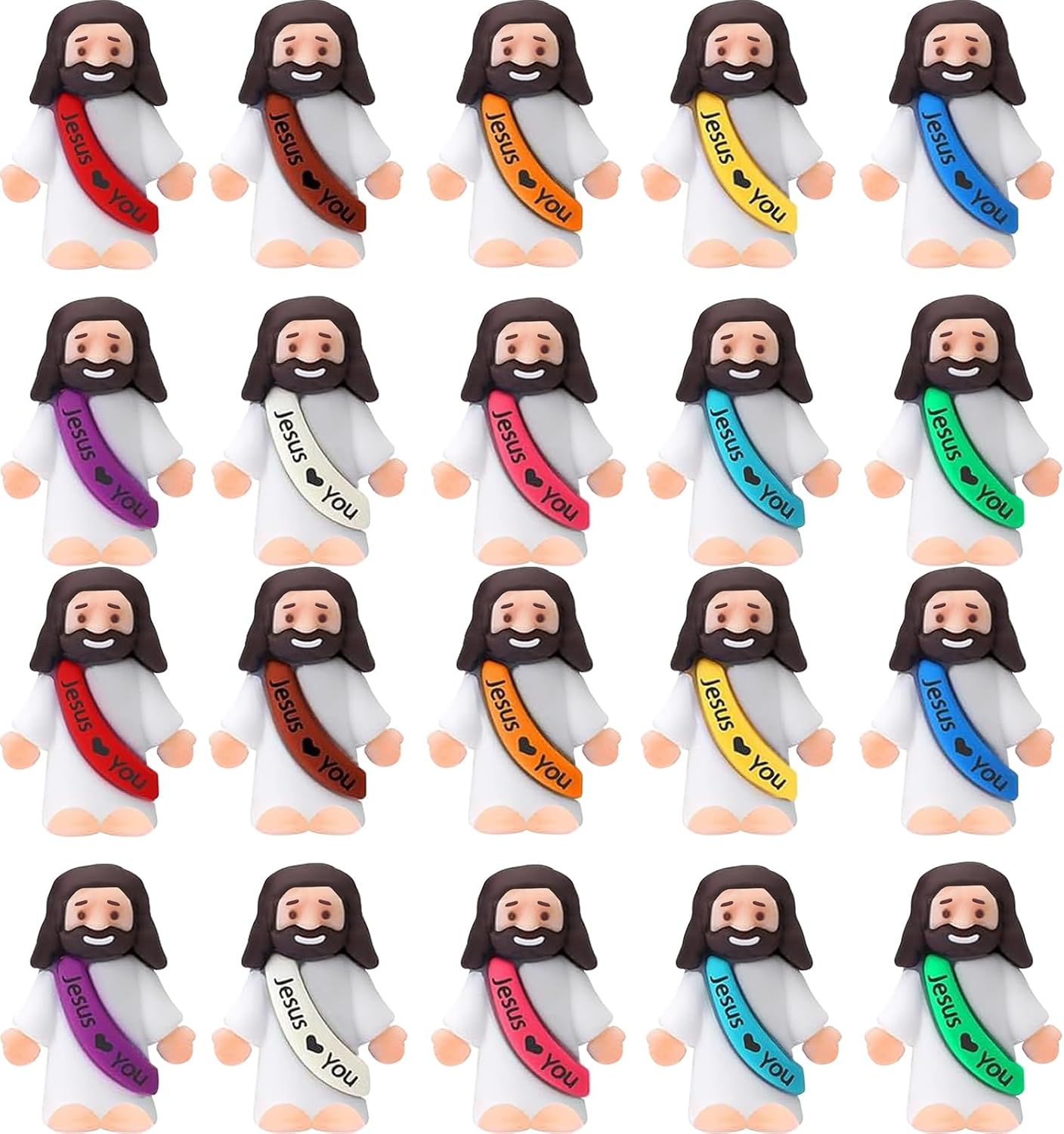 Little Jesus Figures - 60PCS Mini Religious Party Favors for Sunday School & Easter Egg Stuffers