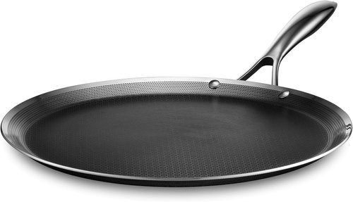 HexClad Hybrid Nonstick Griddle Pan - 13-Inch, Stay-Cool Handle, Dishwasher Safe & Oven Safe Up to 900°F
