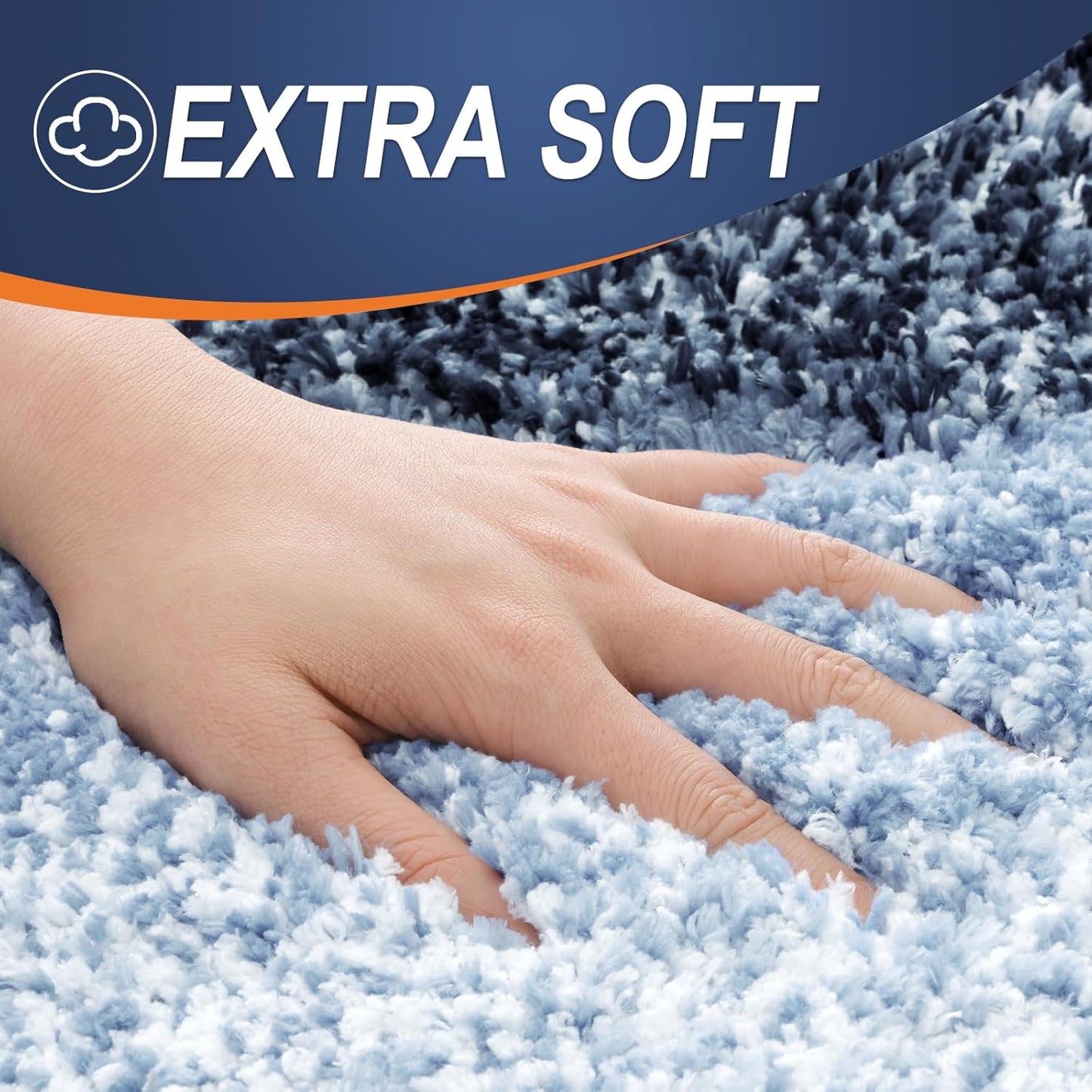 OLANLY Bathroom Rugs - Extra Soft Microfiber Mat | Quick Dry, Machine Washable, 24x16, Navy Blue