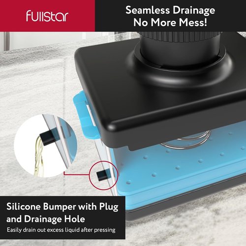 Fullstar 2-in-1 Tofu Press & Cutter - Dishwasher Safe, BPA-Free, Perfect for Firm & Silken Tofu (Blue)