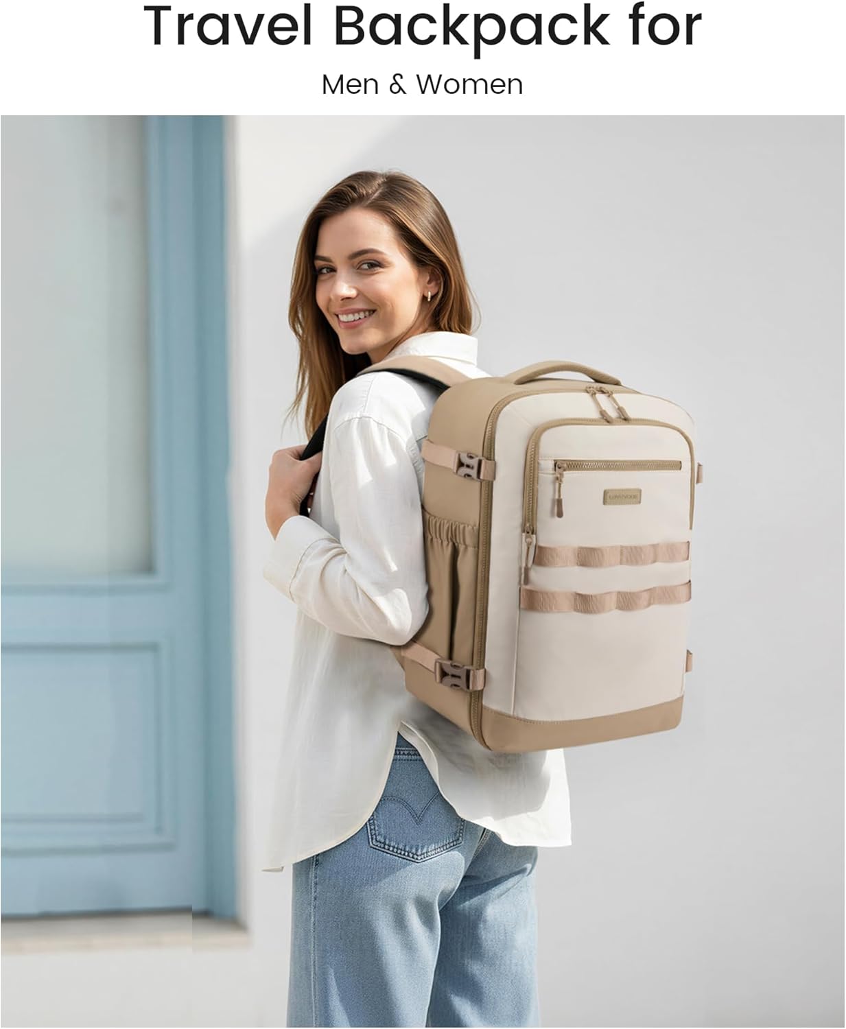 LOVEVOOK 40L Travel Backpack - TSA Approved Carry-On with 3 Packing Cubes | Waterproof Design Fits 17" Laptop