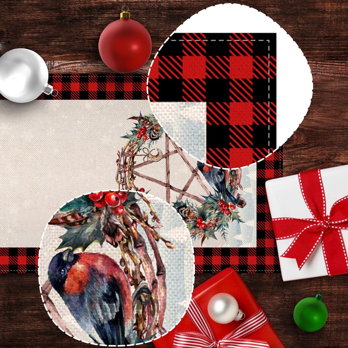 Nepnuser Yule Table Runner - Norse Wiccan Pagan Christmas Decoration | 72 Inches for Holiday Home Decor