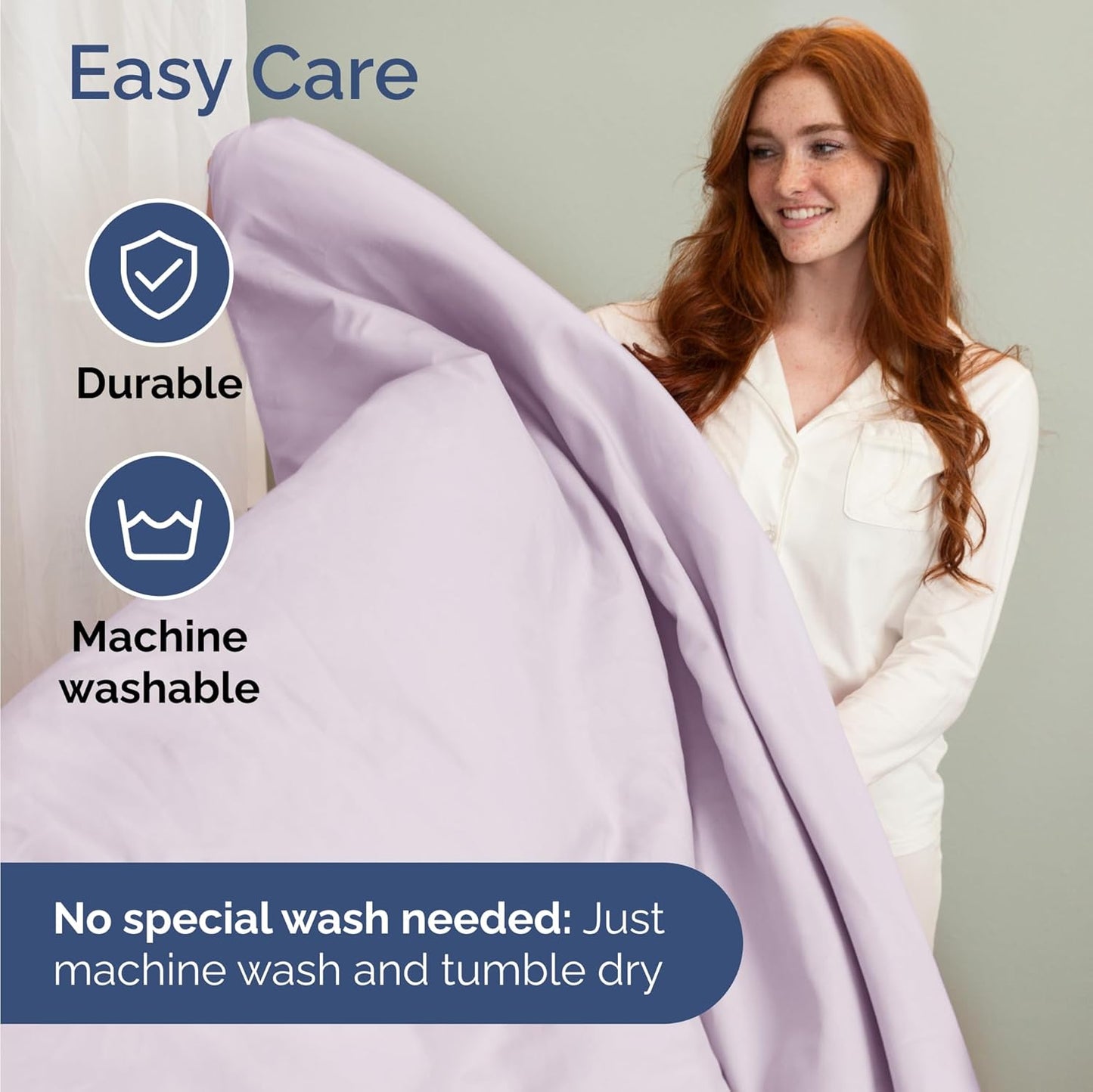 Skiennix Twin Size Sheet Set - Comfy Cooling Bed Sheets for All Ages - Deep Pockets, Soft & Wrinkle-Free - Light Lavender