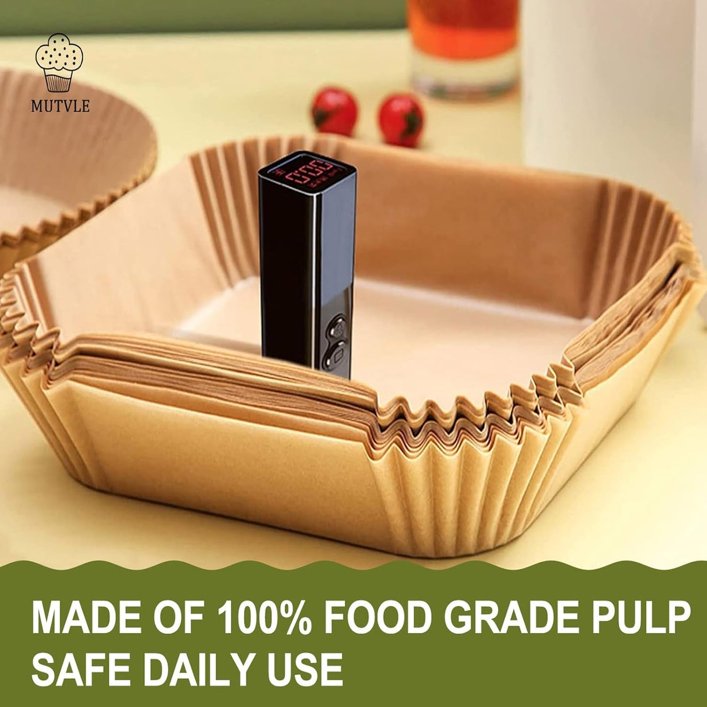 Ninja Air Fryer Liners - 250 Pcs Parchment Paper for Crispy Cooking | Perfect Fit for Ninja Appliances