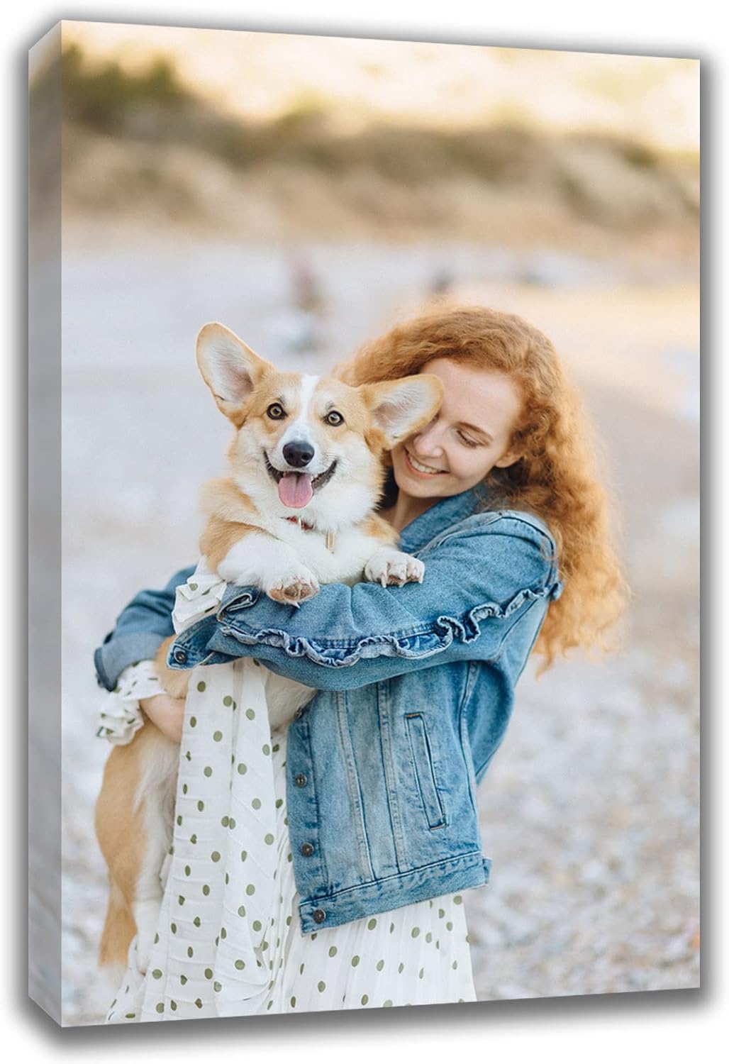 Skiennix Custom Canvas Prints - Personalized Wall Art for Pet & Family Photos | 8" W x 12" H