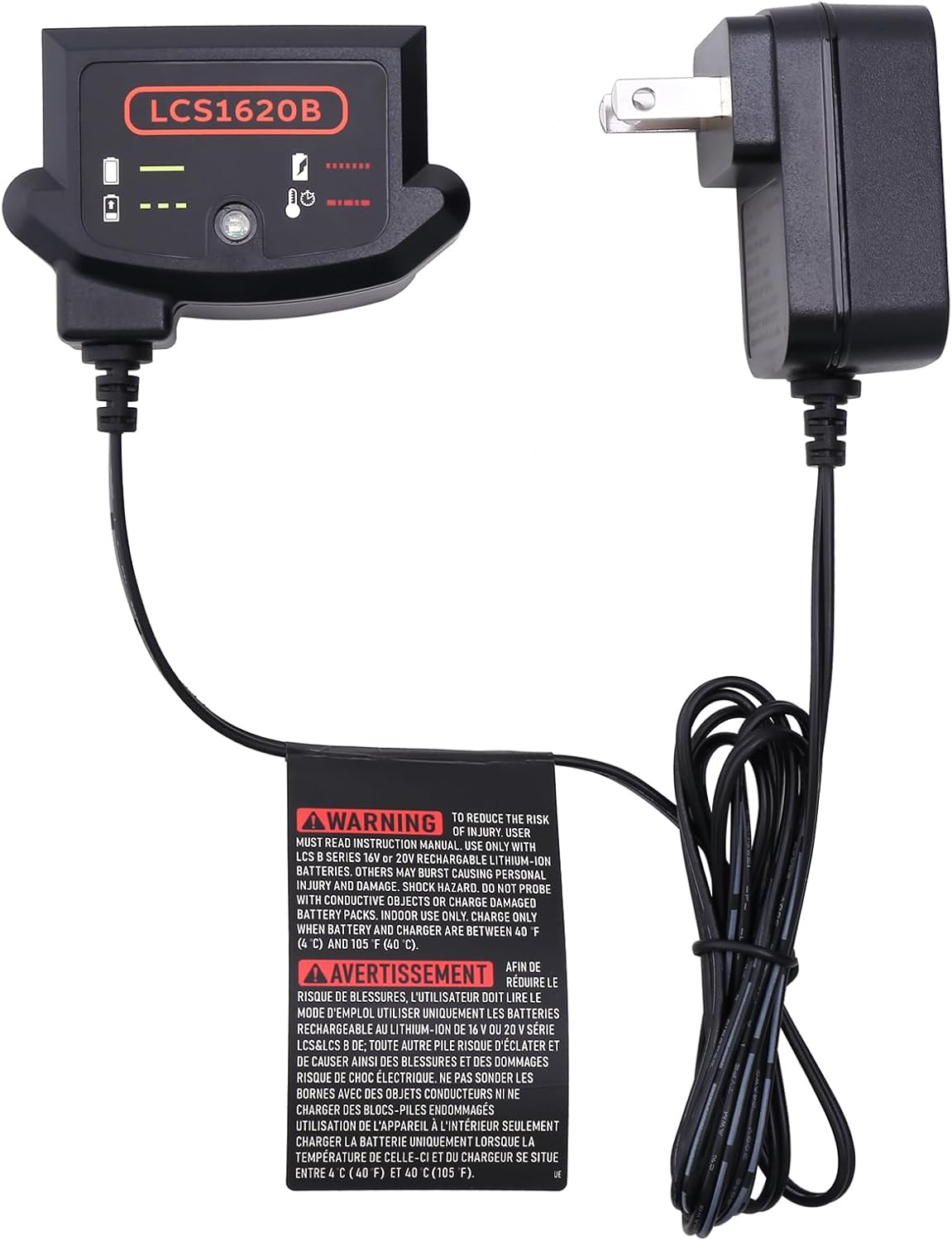 Lasica 20V Lithium Battery Charger - Compatible with Black & Decker LBXR20 Series | Efficient Charging Solution