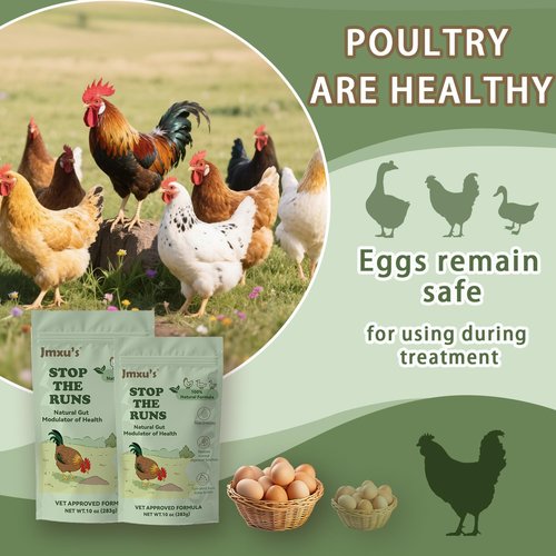 Chicken Gut Modulator - Natural Anti-Diarrhea Powder for Poultry | 10 oz Supplement to Control Diarrhea