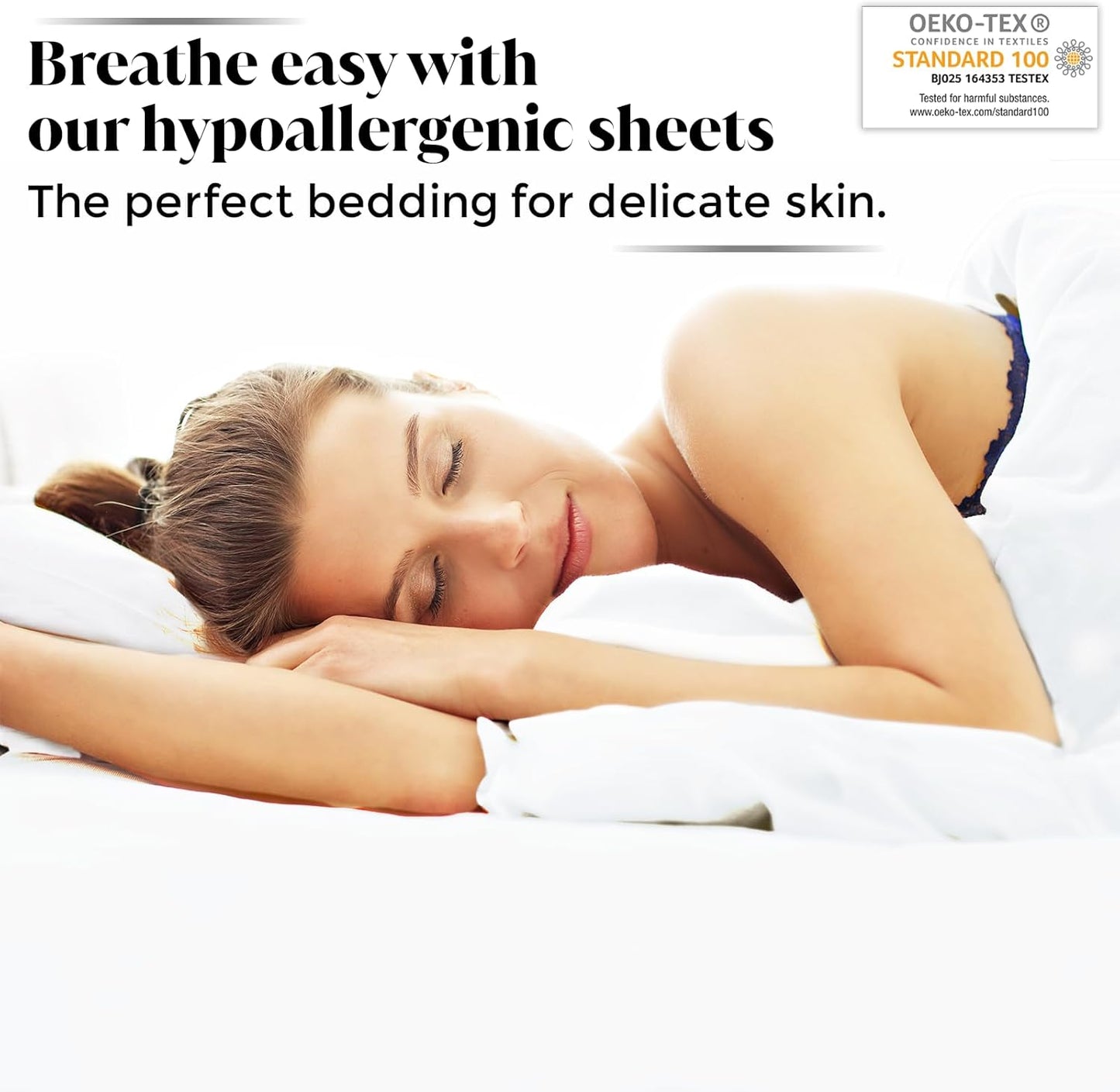 Luxury Bamboo Market King Size Bed Sheet Set - 100% Viscose Bamboo | Ultra Soft & Cooling | 17" Deep Pocket | Classic White