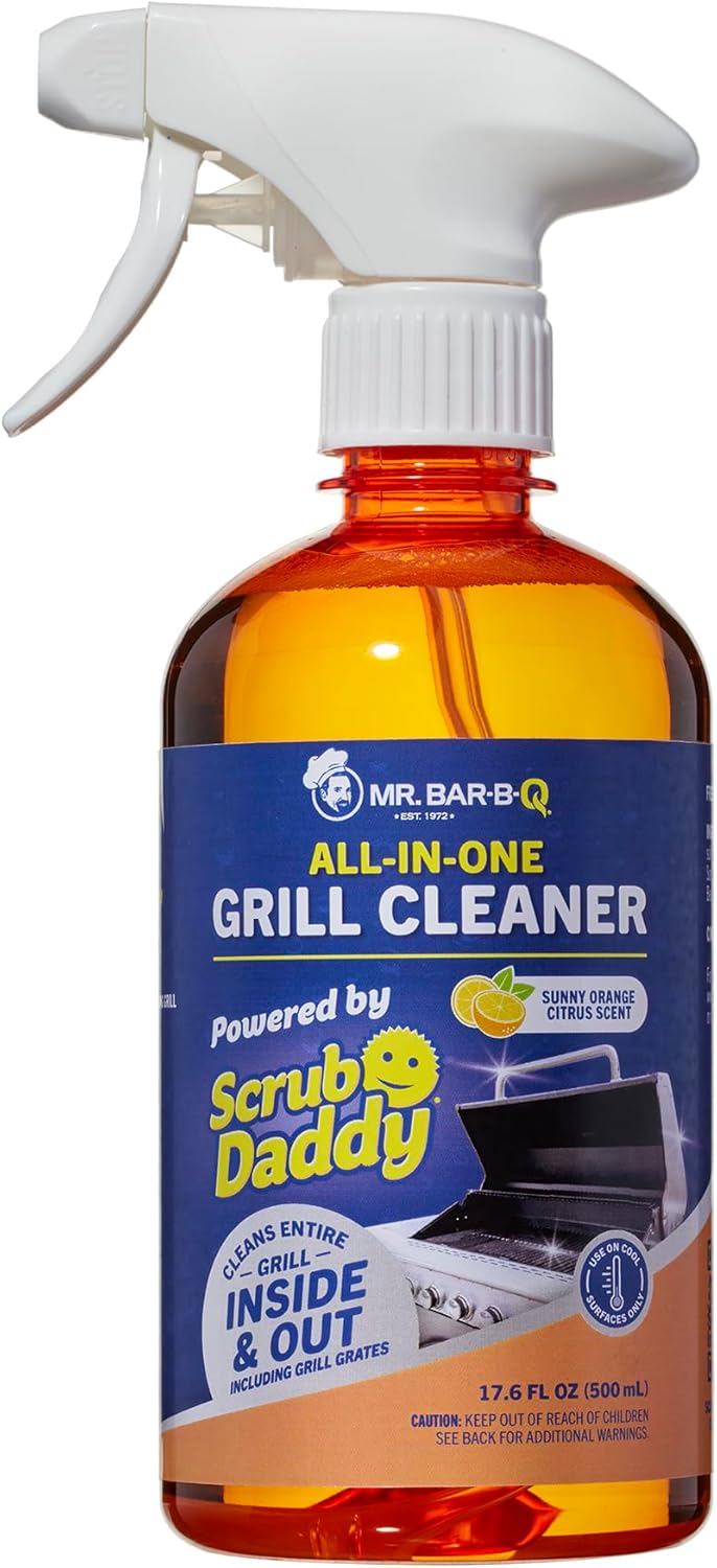 Mr. Bar-B-Q Grill Cleaner - All-In-One Solution Powered by Scrub Daddy for Effortless Cleaning