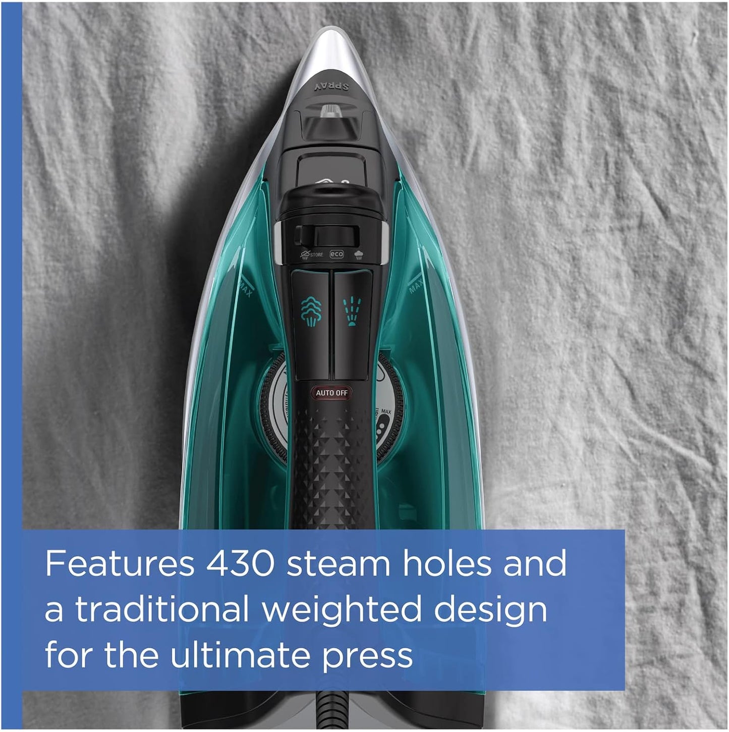 Rowenta Pro Master Steam Iron - Stainless Steel Soleplate, 210 g/min, 400 Microsteam Holes, 1775 Watts