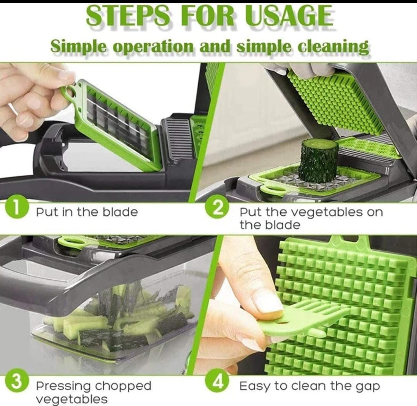 Skiennix 16-in-1 Vegetable Chopper - Multifunctional Veggie Dicer & Mandoline Slicer with Container