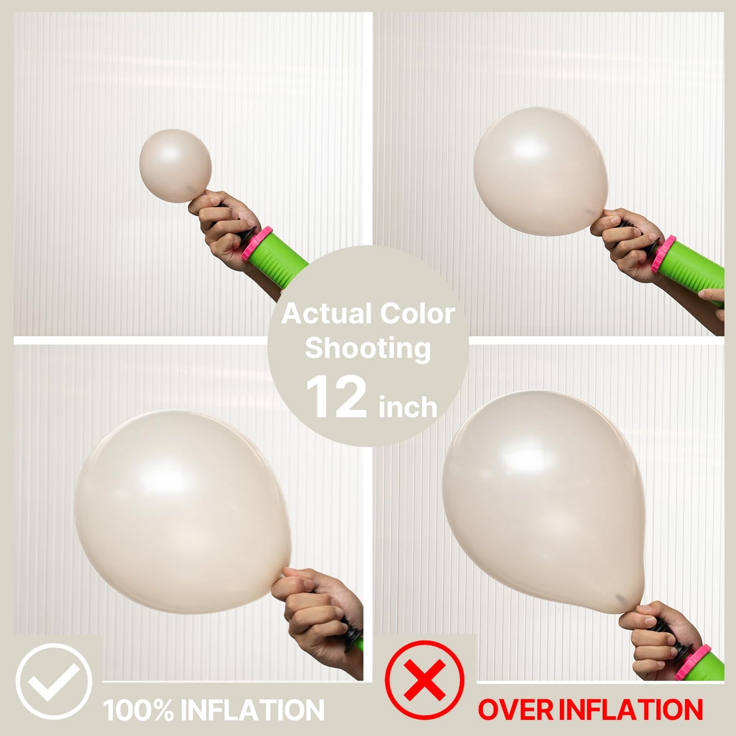 PartyWoo Pearl Beige Balloons 50pcs 12 Inch Off White Sand Cream Ivory Latex Helium Balloons for Graduation Anniversary Engagement Wedding Bridal Baby Shower Birthday Party Decorations White-Z41