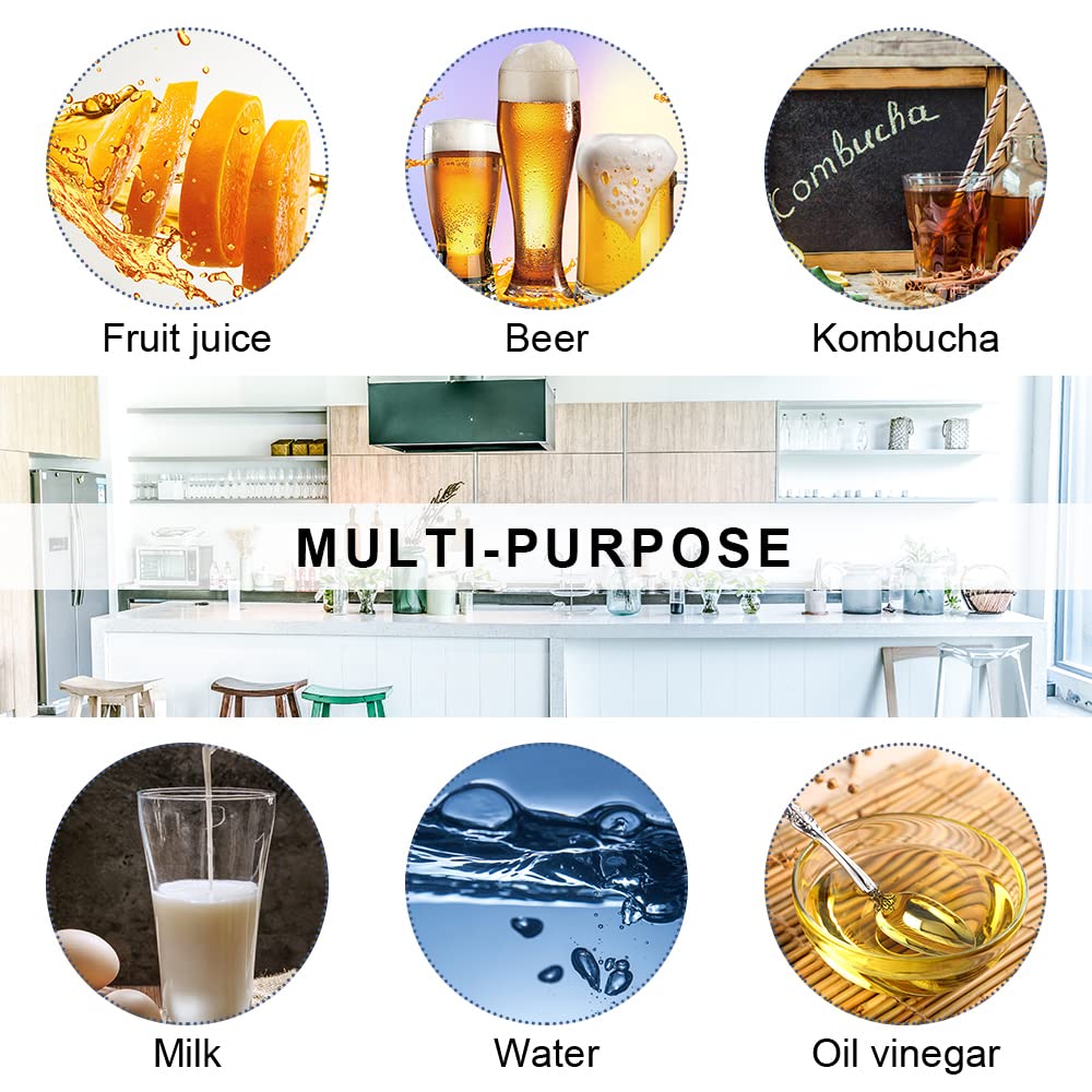 ZEBEIYU 32oz Beer Bottle,Swing Top Glass Kombucha Bottles with Stoppers for Brewing, Beverages, Smoothies, Kefir, Beer, Soda, Juicing, Kombucha, Oil, Water, Milk, Vinegar(4 Pack)