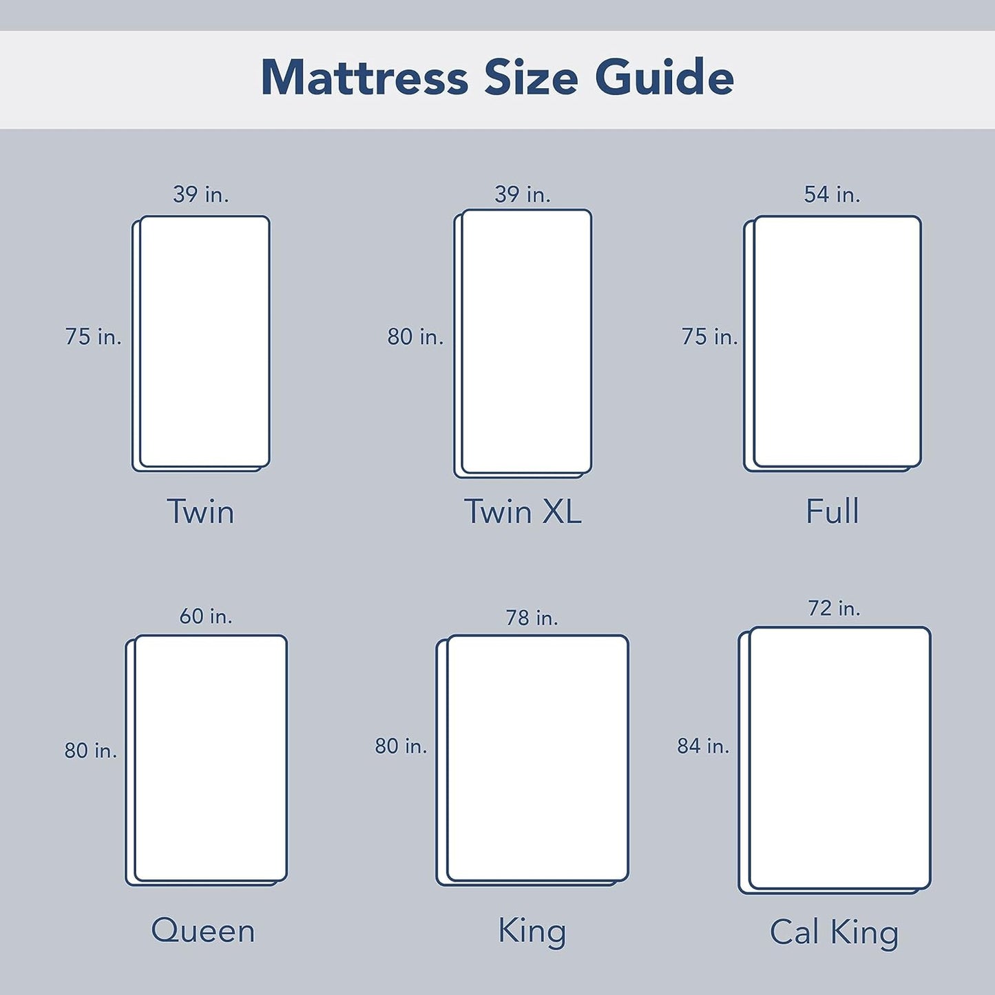 SERTA Down Illusion Soft Hypoallergenic 2 inch Pillowtop Simple Fit Mattress Topper, Twin XL, White