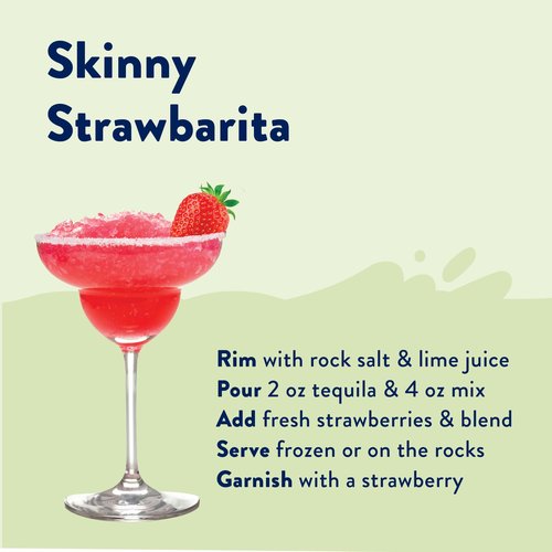 Jordan's Skinny Mixes Syrups Sugar Free Syrup, Naturally Sweetened Strawberry Key Lime Margarita Mix, 32 oz, Low Calorie Flavoring, Protein Shake, Cocktail & More, Gluten Free, Keto Friendly