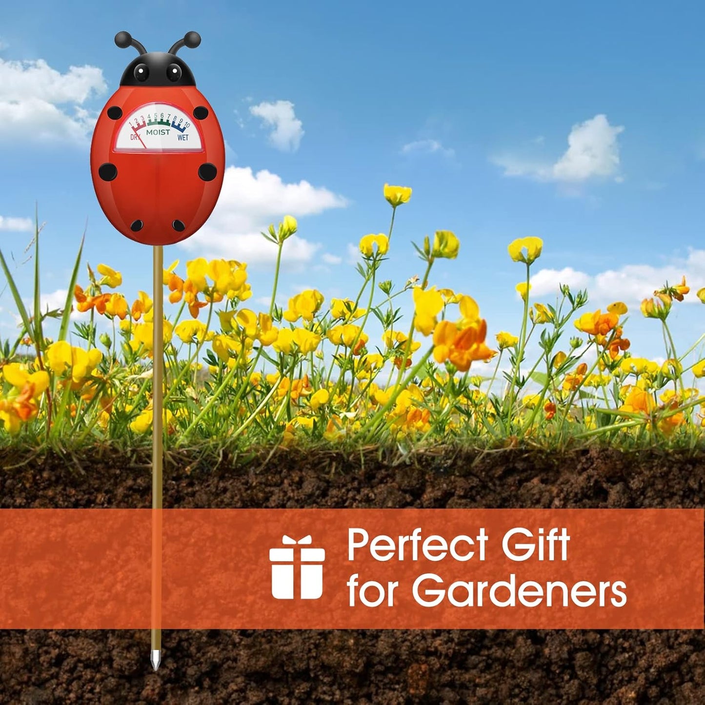 UNIWA Soil Moisture Meter - Accurate Hygrometer Sensor for Indoor & Outdoor Plants | 2-Pack