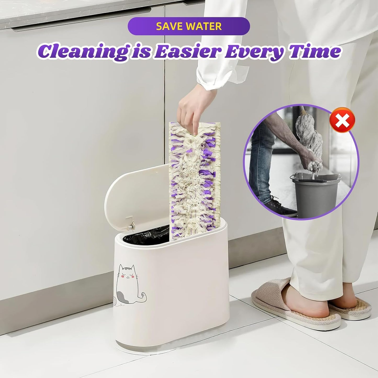 Skiennix Disposable Mop Pads - 24 Pack Replacement for Power Mop™ | Multi-Surface Floor Cleaning