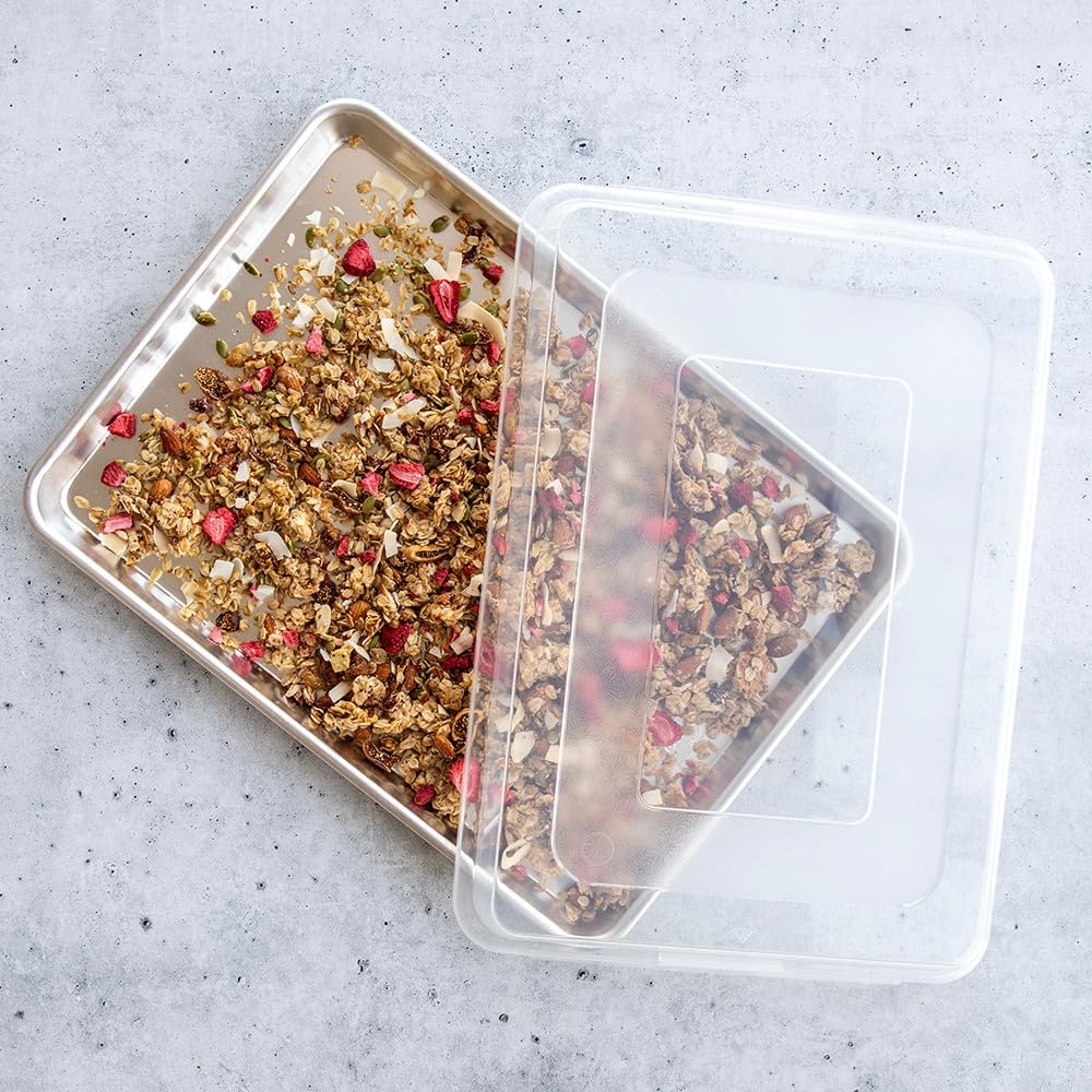 Nordic Ware Naturals Half Sheet Pan with Lid - Durable, Non-Stick Baking Tray for Easy Cooking