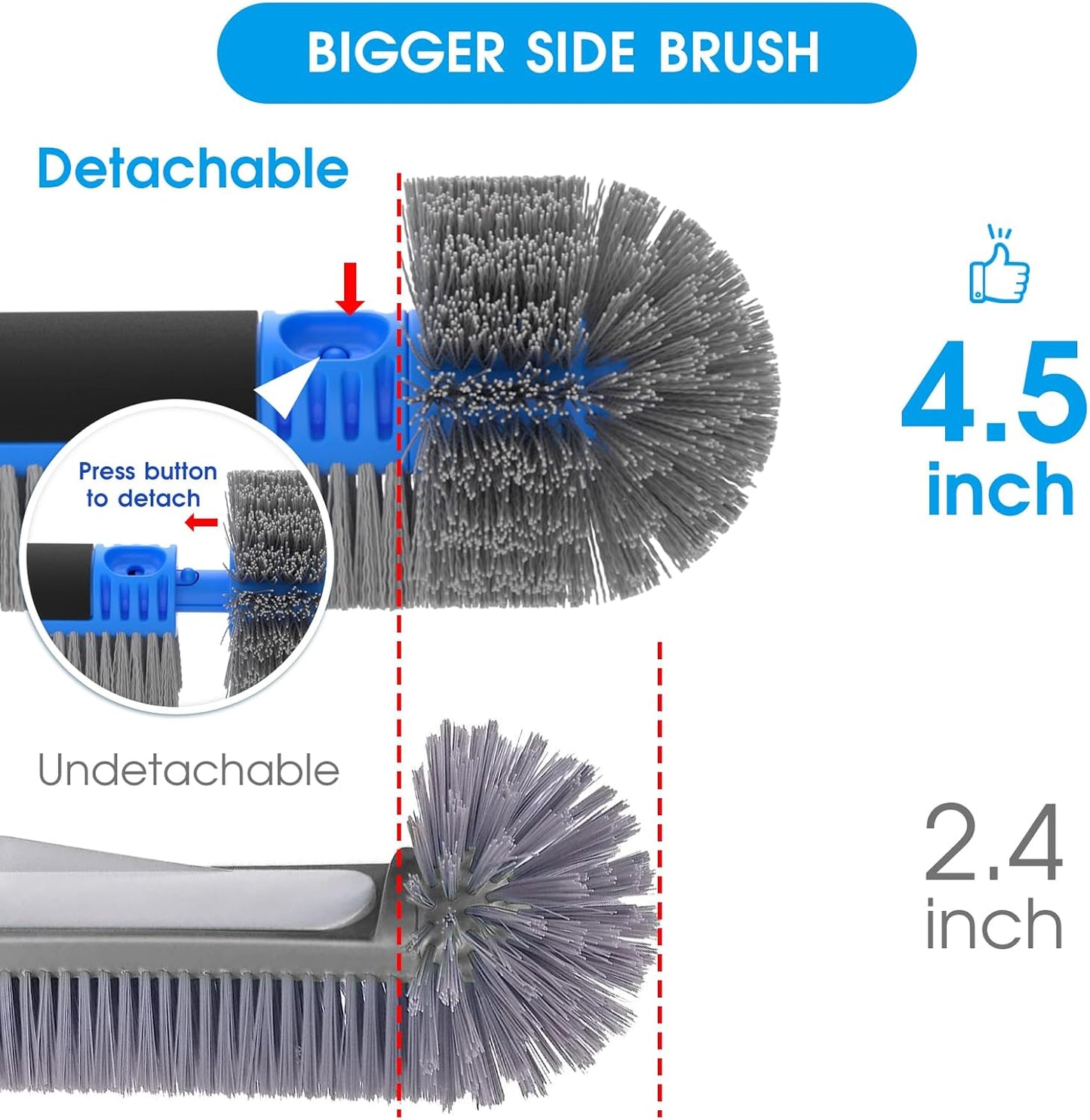 TidyMister 20'' 2-in-1 Pool Brush Head - Heavy-Duty Cobweb Duster with EZ Clip & Nylon Bristles for Inground & Above-Ground Pools