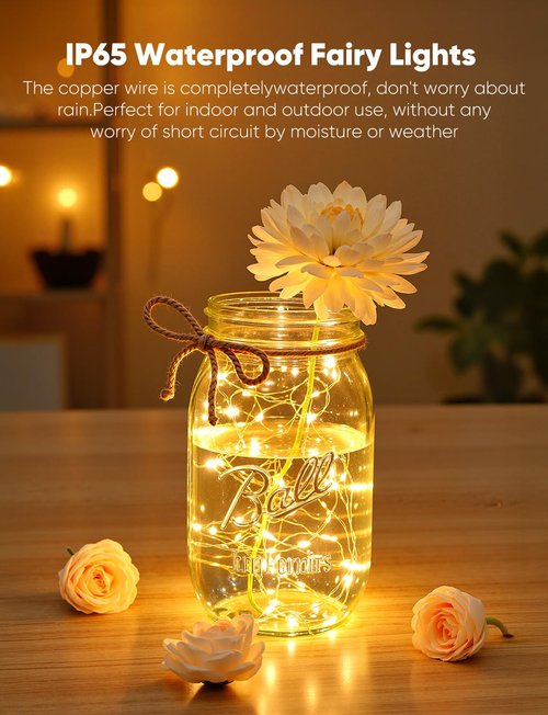 Brightown 14 Pack LED Fairy Lights Battery Operated String Lights, 7ft 20LED Waterproof Silver Wire Twinkle Lights, Firefly Starry Moon Lights for Mason Jars DIY Christmas Wedding Party Bedroom