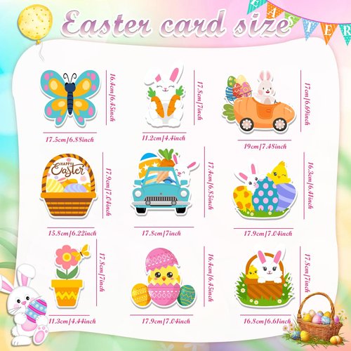 53pcs Easter Decorations for Home Easter Garland Happy Easter Banner Easter Decorations Indoor with Egg Bunny Hanging Swirl for Home School Classroom Easter Party Decorations