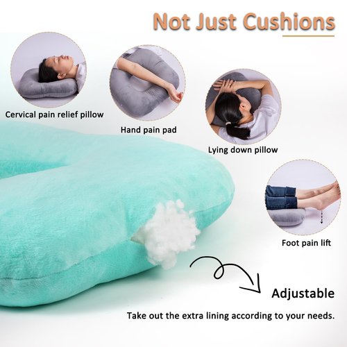 Hshbxd Donut Pillow for Tailbone Pain Relief, Wheelchair Cushion for Hemorrhoids and Bed Sores, Pregnancy, Donut Pillow Suitable for Office, Long Travel, Car and Home Sofa (Lake Blue)