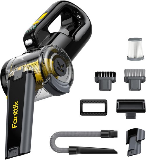 Fanttik Fold V10 APEX Cordless Car Vacuum - 17000Pa Suction Power, Smart LED Display, Portable Design for Home & Pet Use