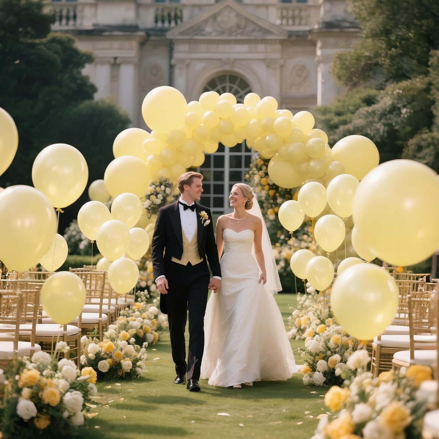 Pastel Yellow Balloons by [Brand Name] - 110pcs 12-Inch Latex Balloons for Birthday Parties & Baby Showers