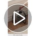 12-Inch All-Metal Floor Fan with 3-Speed & 180° Tilt - Black