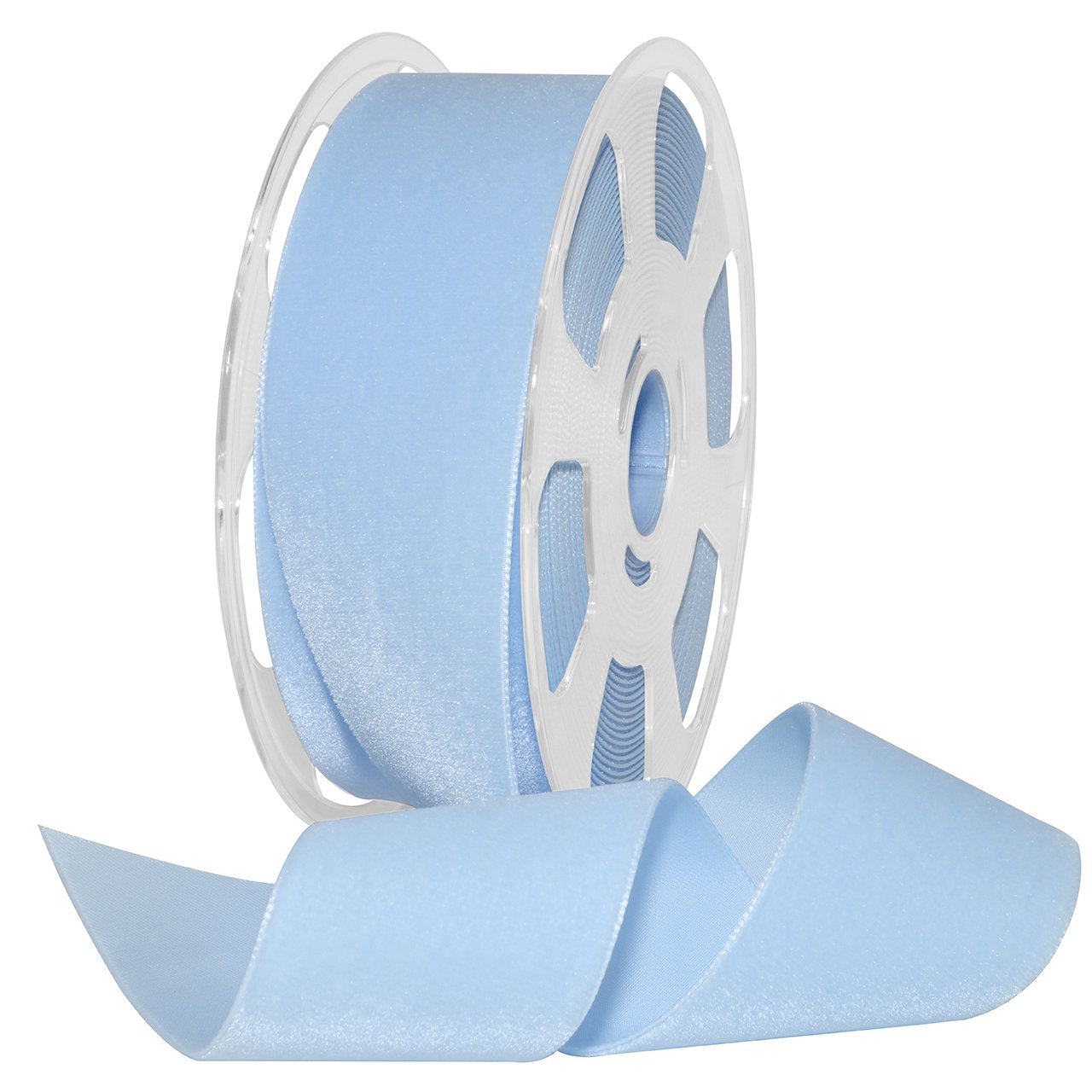 Navy Nylvalour Velvet Ribbon - 5/8 Inch x 11 Yards - Morex Crafting Supplies