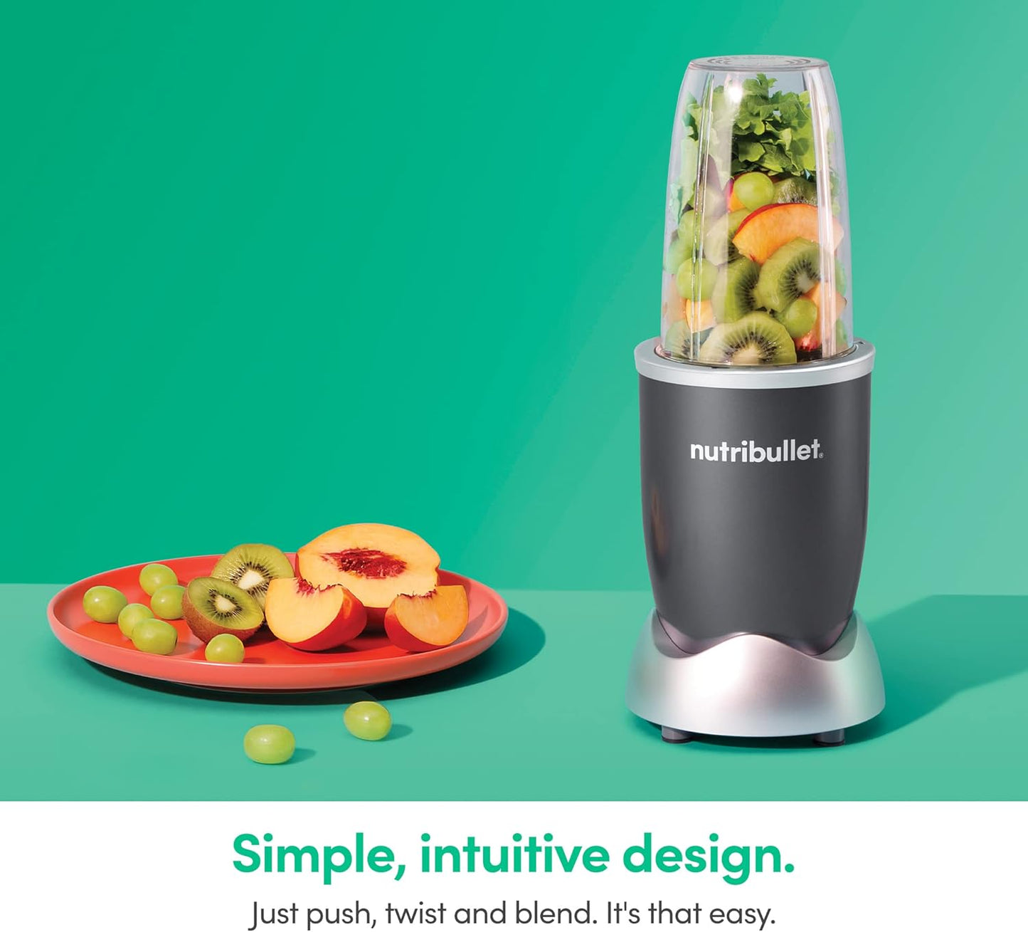 Nutribullet Personal Blender - 24 Ounce, 600 Watt | Perfect for Shakes, Smoothies & Food Prep in Gray