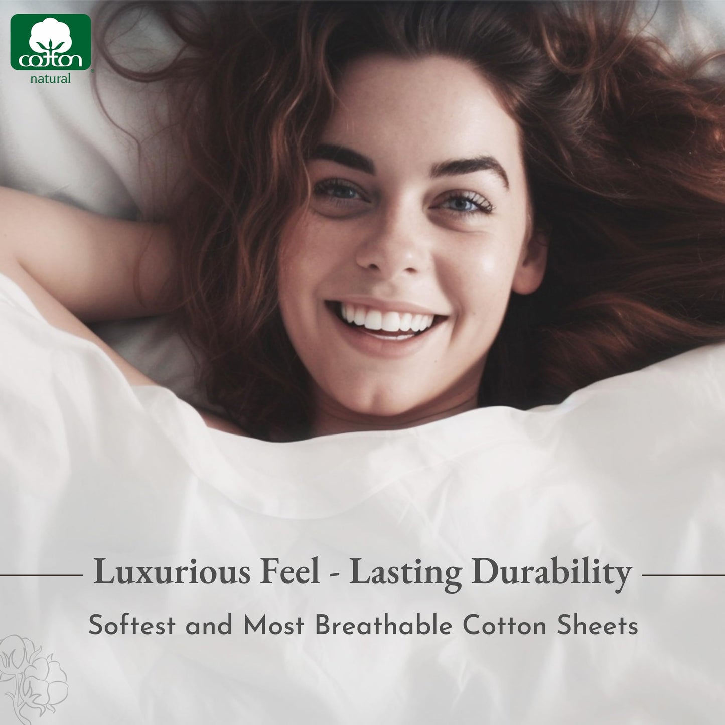 California Design Den Queen Sheet Set - 400 Thread Count Sateen, Natural 100% Cotton Sheet Set Queen Size, Deep Pocket Cooling and Durable Bedding - Pinstriped