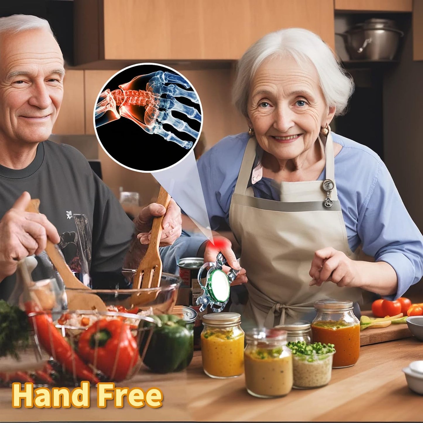 Skiennix Multi Jar Opener - Stainless Steel Lid Opener for Seniors with Arthritis | Easy Grip Design