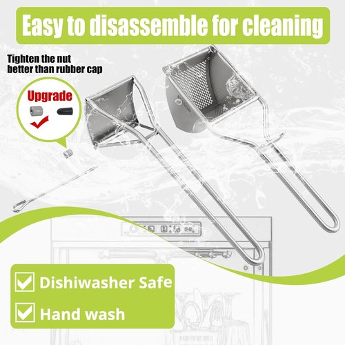 Heavy Duty Stainless Steel Potato Ricer Set by [Brand Name] - Professional Masher for Smooth Mashed Potatoes & Baby Food