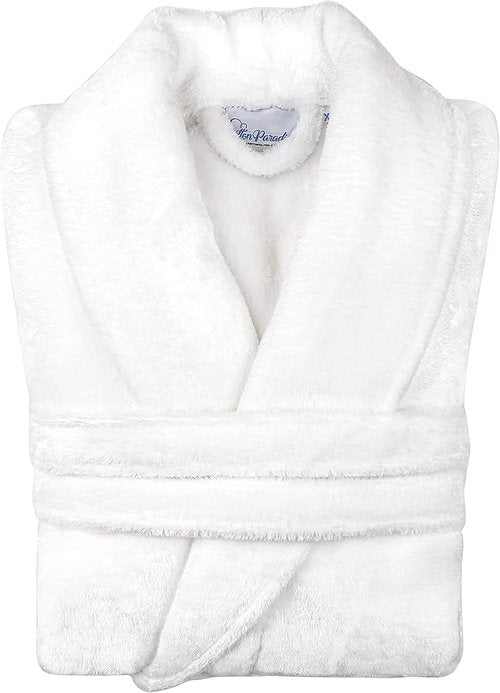 Cotton Paradise Unisex Fleece Bathrobe - Plush Warm Robes for Men & Women | Cozy Comfort