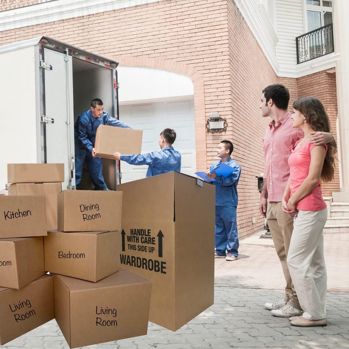 Skiennix Wardrobe Moving Boxes Kit - Small, Medium, Large & Shorty Boxes with Packing Supplies