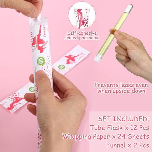 Copkim 38 Pcs Tampon Tube Set Included Plastic Travel Tube Containers for Women Tampon Reusable Wrappers(Sports Style)