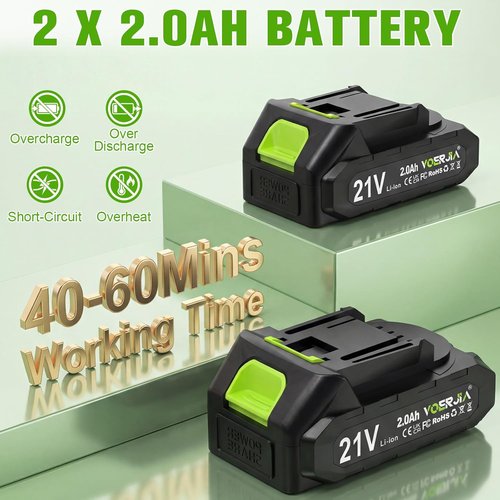 21V Cordless Weed Eater by [Brand Name] - Lightweight 2-in-1 Electric Trimmer & Edger with 2 Batteries, 12-Inch Auto Feed
