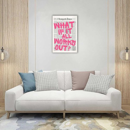 Drimiler Retro Newspaper Poster - Positive Affirmation Canvas Wall Art | Minimalist 8x12in Framed Decor