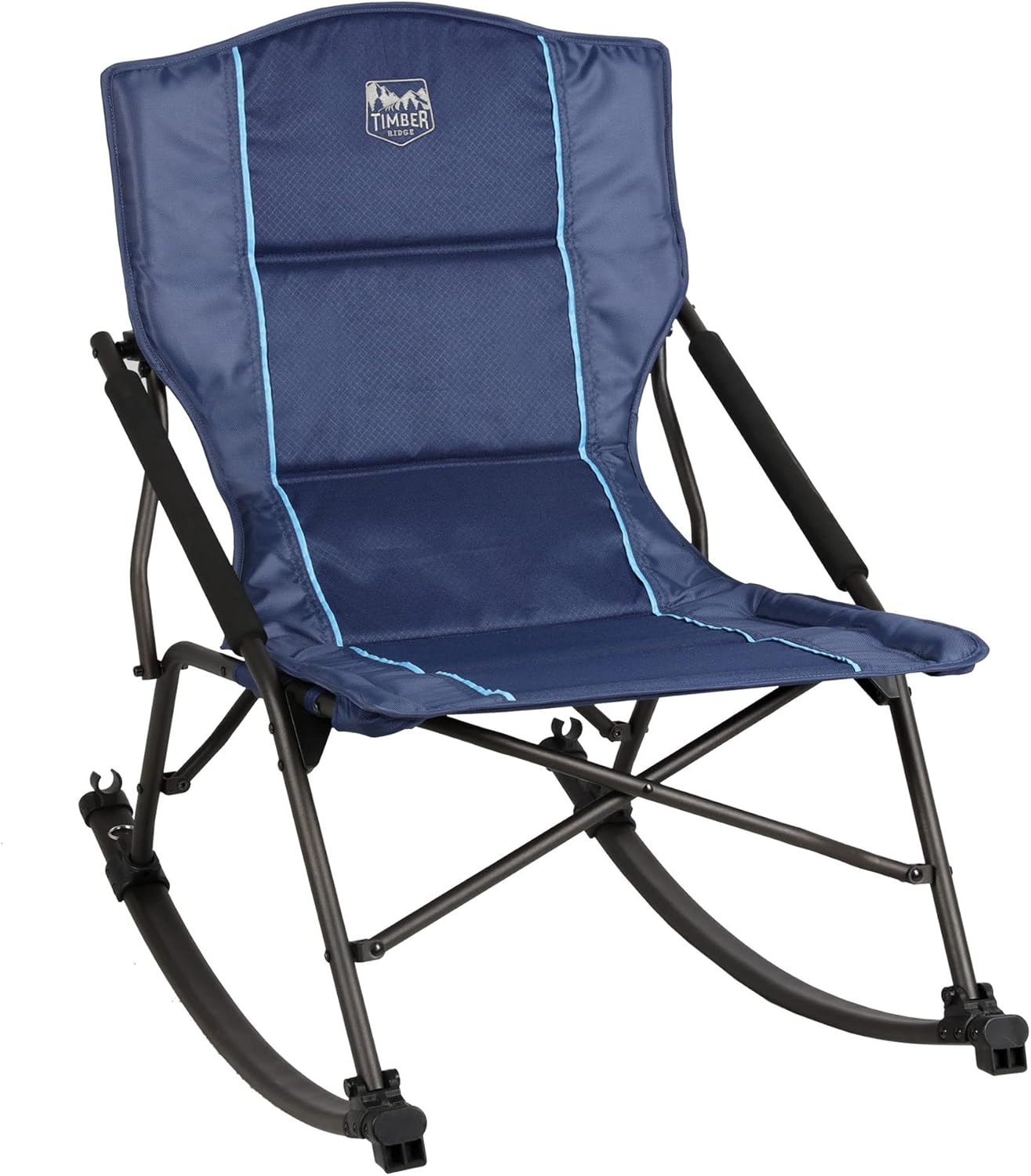 Timber Ridge Folding Rocking Camping Chair - Portable Outdoor Rocker with Carry Bag - Supports 250 lbs