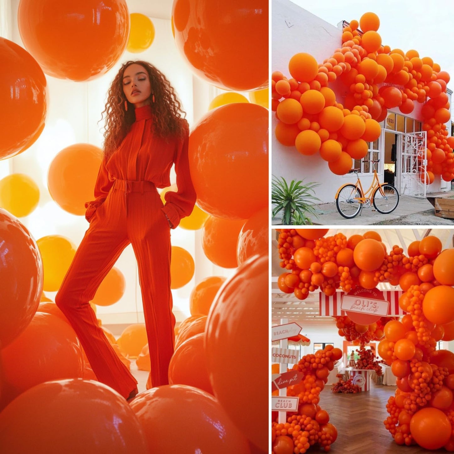PartyWoo Orange Balloons 4pcs 36 Inch Fall Latex Helium Balloons for Birthday Baby Shower Graduation Tangerine Little Cutie Pumpkin Tropical Sunshine Boho Theme Party Decorations Orange-Y9