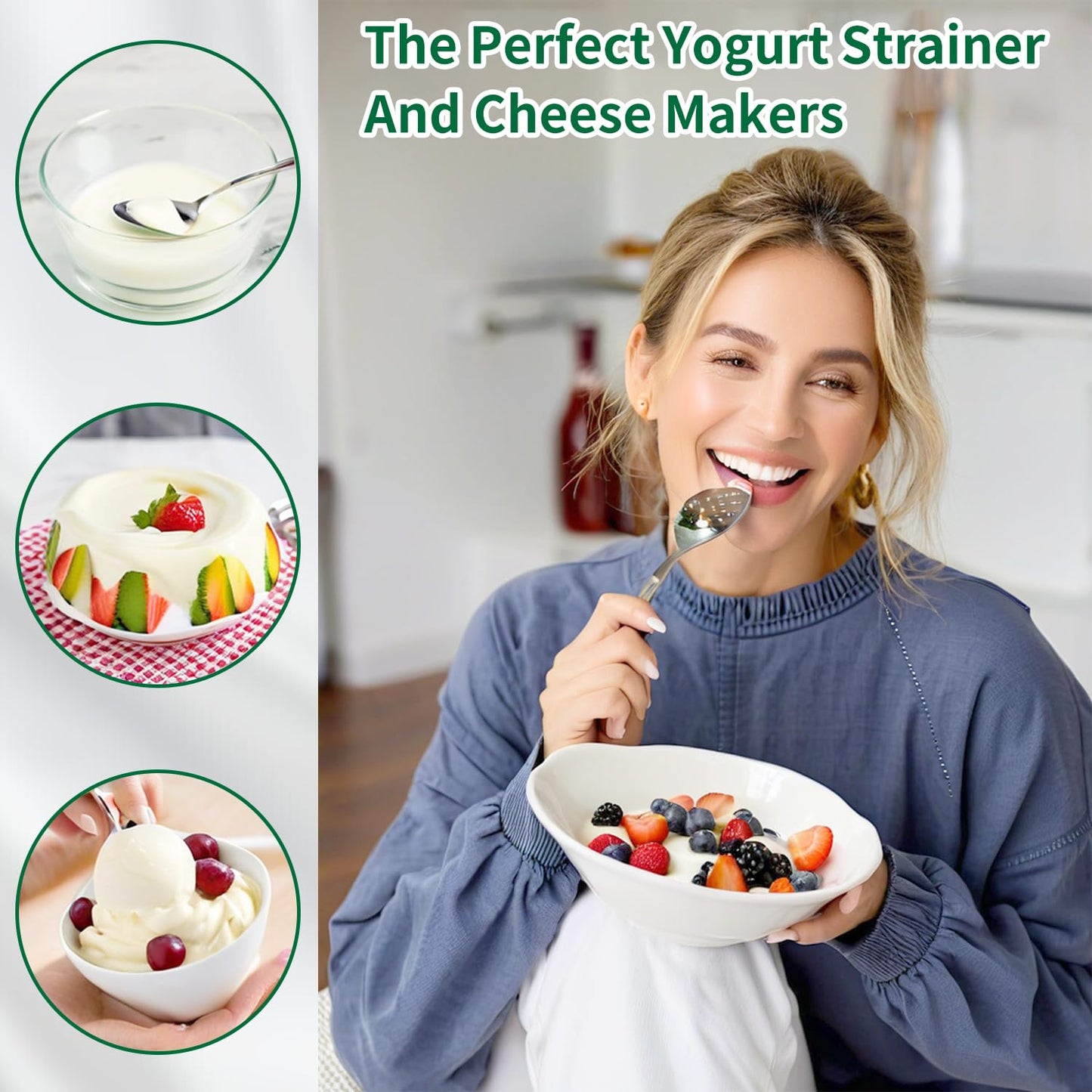 uadbau 6 Pcs Nut Milk Bag 12 x 8 Inch Yogurt Strainer 200 Mesh Cheese Cloth Bag for Straining Reusable Fine Mesh Strainer for Filtering Yogurt Juice Coffee Tofu Tea Cheese