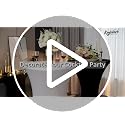 KeyWave Spandex Cocktail Table Covers, 32x43 Inch, Black, 8 Pack